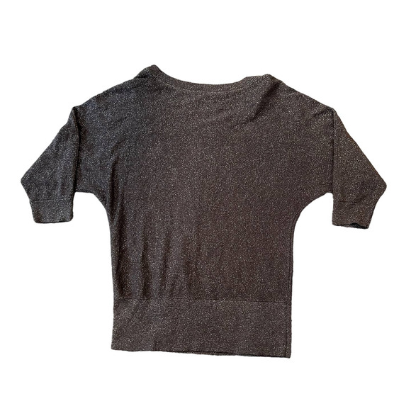🛍️ Ann Taylor LOFT Dark Gray Glitter Sweater Womens Size M - Picture 6 of 6